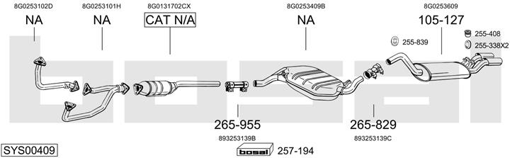 Bosal SYS00409 Exhaust system SYS00409