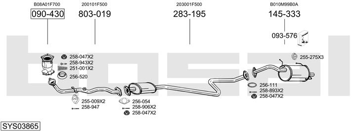 Bosal SYS03865 Exhaust system SYS03865