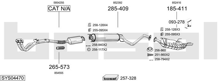 Bosal SYS04470 Exhaust system SYS04470
