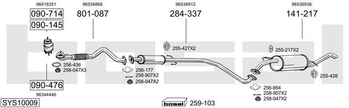 Bosal SYS10009 Exhaust system SYS10009