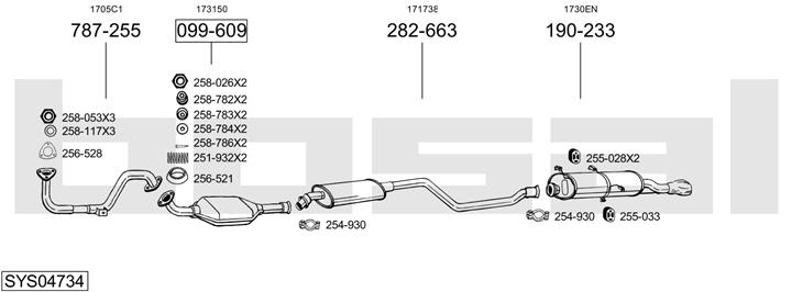 Bosal SYS04734 Exhaust system SYS04734