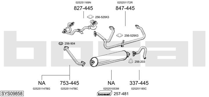 Bosal SYS09858 Exhaust system SYS09858