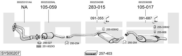 Bosal SYS00207 Exhaust system SYS00207