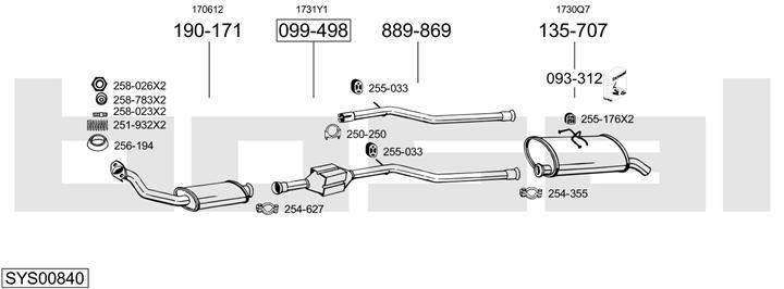 Bosal SYS00840 Exhaust system SYS00840