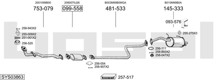 Bosal SYS03863 Exhaust system SYS03863