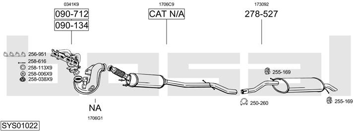 Bosal SYS01022 Exhaust system SYS01022