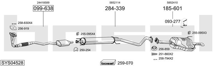 Bosal SYS04528 Exhaust system SYS04528