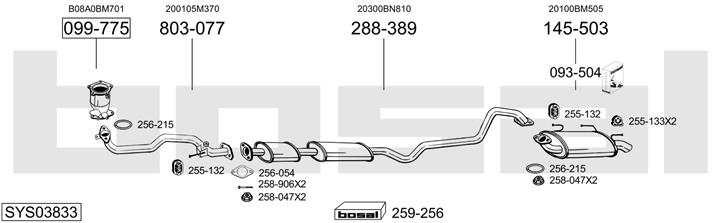 Bosal SYS03833 Exhaust system SYS03833