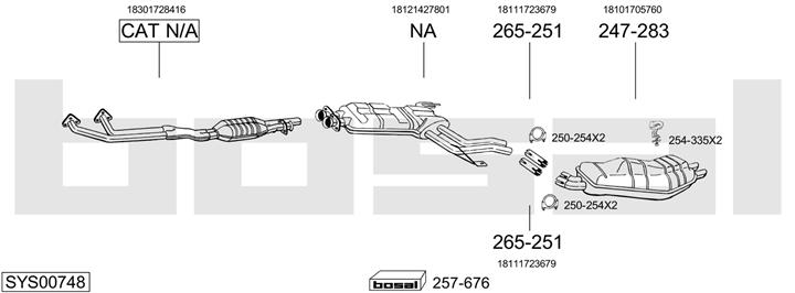 Bosal SYS00748 Exhaust system SYS00748