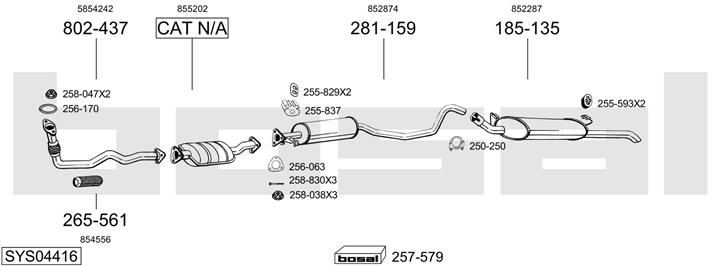 Bosal SYS04416 Exhaust system SYS04416