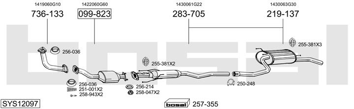 Bosal SYS12097 Exhaust system SYS12097