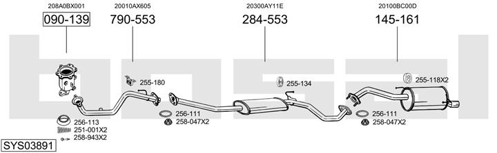 Bosal SYS03891 Exhaust system SYS03891