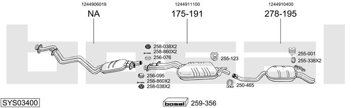 Bosal SYS03400 Exhaust system SYS03400