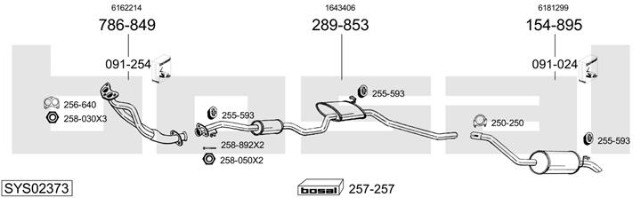 Bosal SYS02373 Exhaust system SYS02373