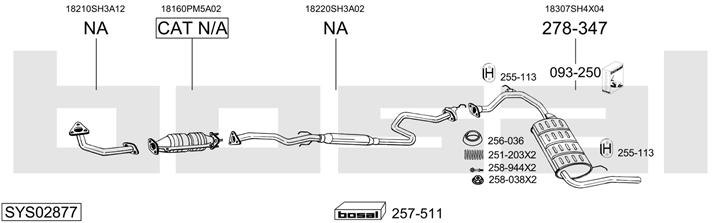 Bosal SYS02877 Exhaust system SYS02877