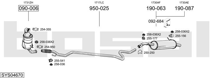 Bosal SYS04670 Exhaust system SYS04670