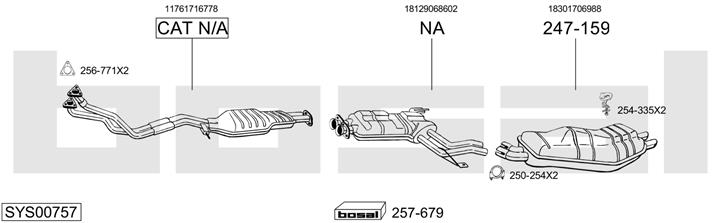 Bosal SYS00757 Exhaust system SYS00757
