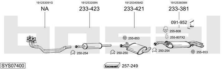Bosal SYS07400 Exhaust system SYS07400