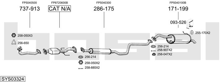 Bosal SYS03324 Exhaust system SYS03324
