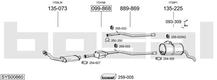 Bosal SYS00860 Exhaust system SYS00860