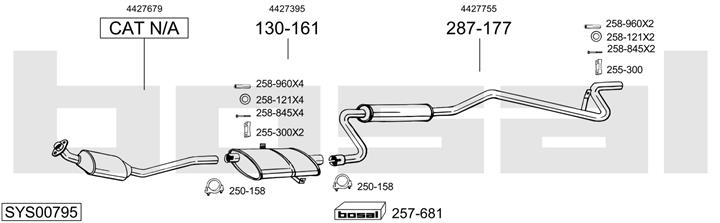 Bosal SYS00795 Exhaust system SYS00795