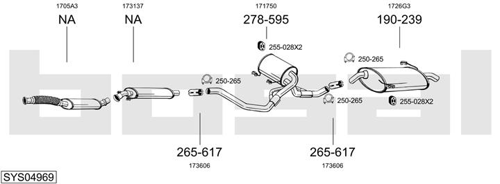 Bosal SYS04969 Exhaust system SYS04969