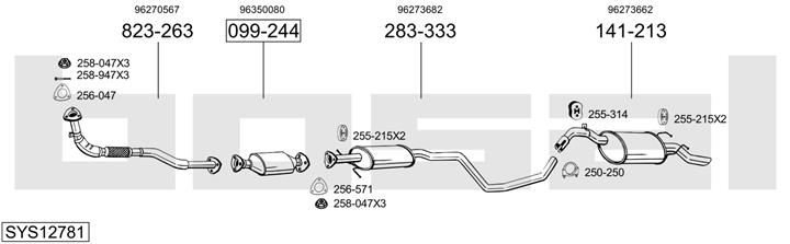 Bosal SYS12781 Exhaust system SYS12781