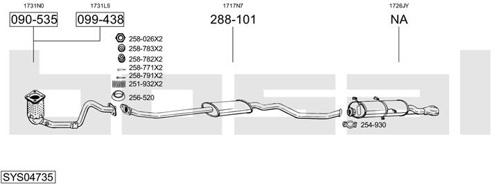 Bosal SYS04735 Exhaust system SYS04735