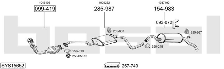 Bosal SYS15652 Exhaust system SYS15652