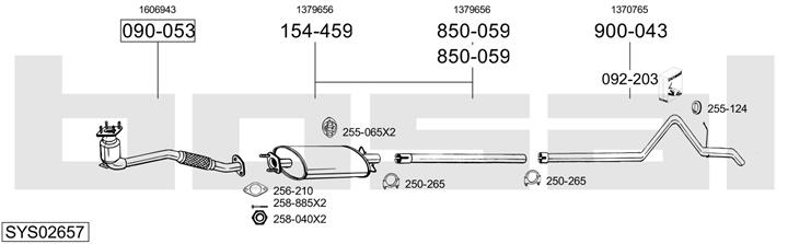 Bosal SYS02657 Exhaust system SYS02657