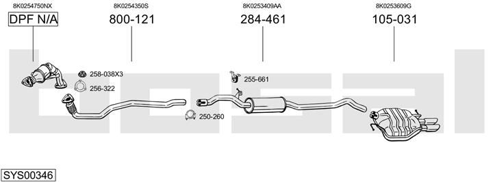 Bosal SYS00346 Exhaust system SYS00346