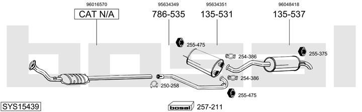 Bosal SYS15439 Exhaust system SYS15439