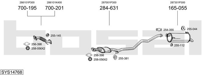 Bosal SYS14768 Exhaust system SYS14768