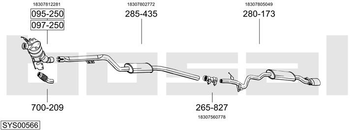 Bosal SYS00566 Exhaust system SYS00566