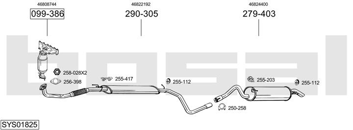 Bosal SYS01825 Exhaust system SYS01825