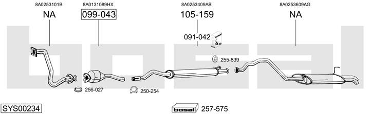 Bosal SYS00234 Exhaust system SYS00234