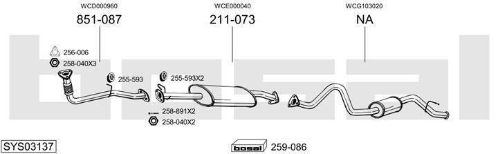Bosal SYS03137 Exhaust system SYS03137