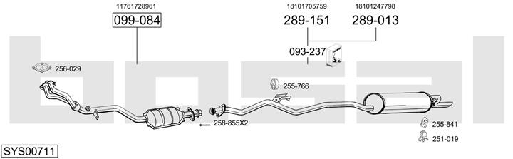 Bosal SYS00711 Exhaust system SYS00711