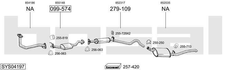 Bosal SYS04197 Exhaust system SYS04197