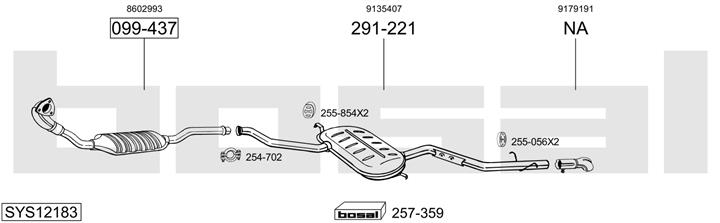 Bosal SYS12183 Exhaust system SYS12183