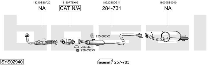 Bosal SYS02940 Exhaust system SYS02940