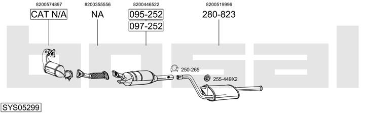 Bosal SYS05299 Exhaust system SYS05299