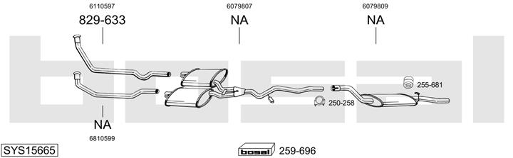 Bosal SYS15665 Exhaust system SYS15665