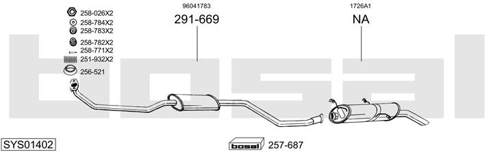 Bosal SYS01402 Exhaust system SYS01402