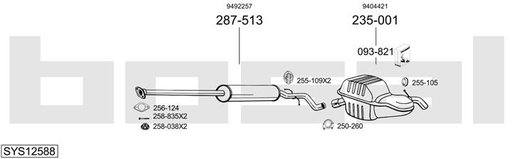 Bosal SYS12588 Exhaust system SYS12588