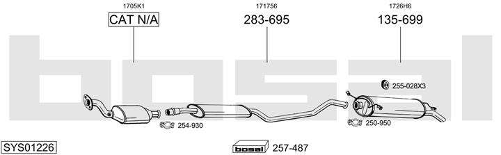 Bosal SYS01226 Exhaust system SYS01226