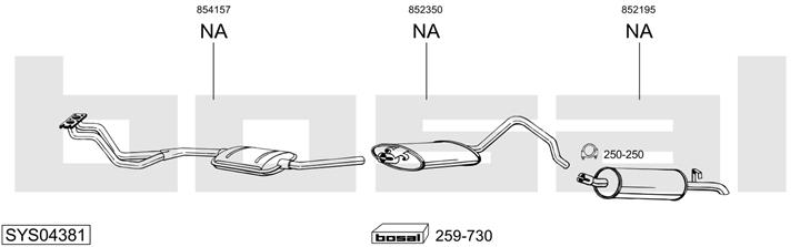 Bosal SYS04381 Exhaust system SYS04381