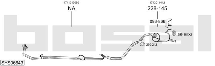 Bosal SYS06643 Exhaust system SYS06643