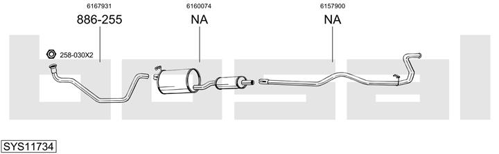 Bosal SYS11734 Exhaust system SYS11734