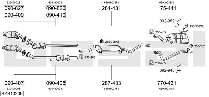 Bosal SYS13209 Exhaust system SYS13209